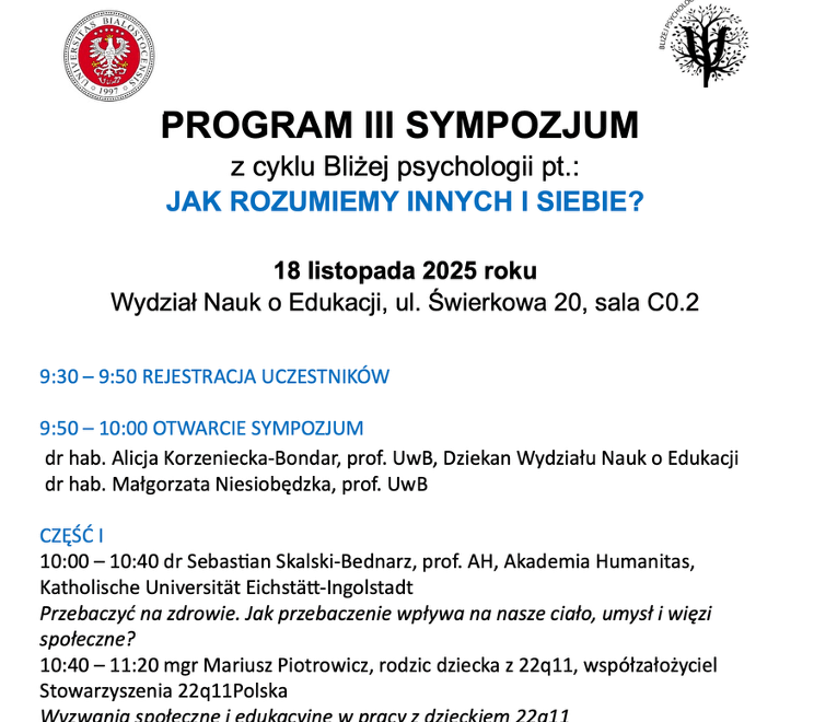 Forgiveness for Health – Reflections from the “Closer to Psychology” Symposium